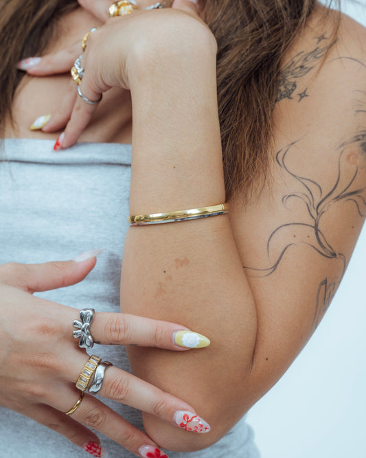 Two Toned Everyday Bangle