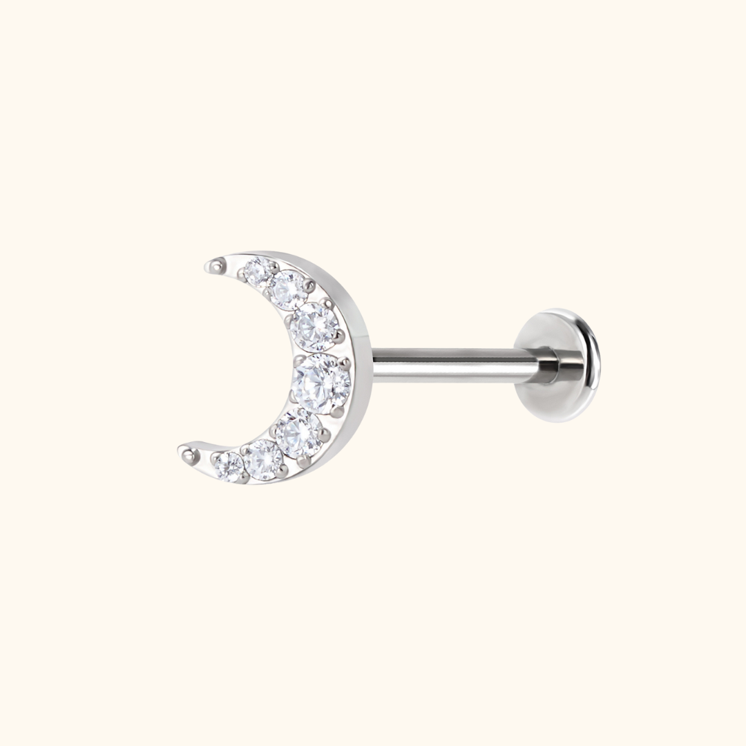 Icy Moon Flatback Stud